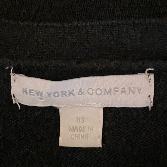 New York & Company Black Sheer Panel Cardigan Size XS P-15 - Picture 13 of 15